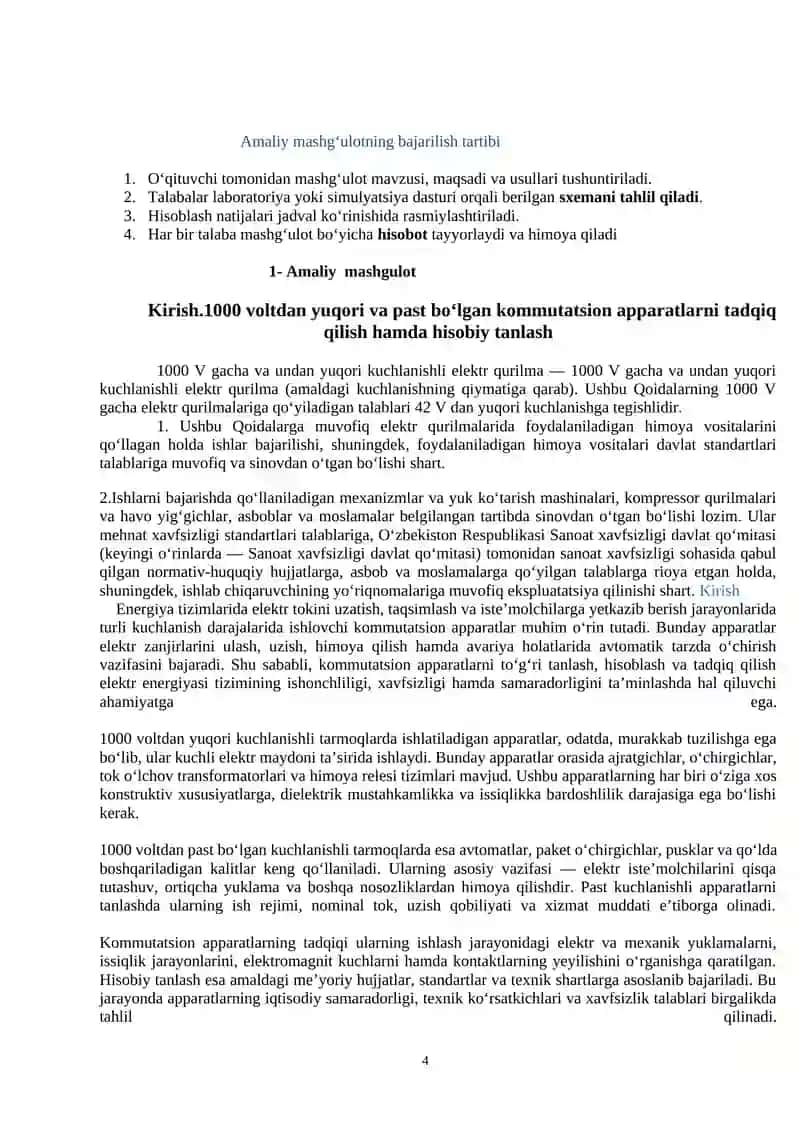 Energetika va elektr texnologiyasi 4