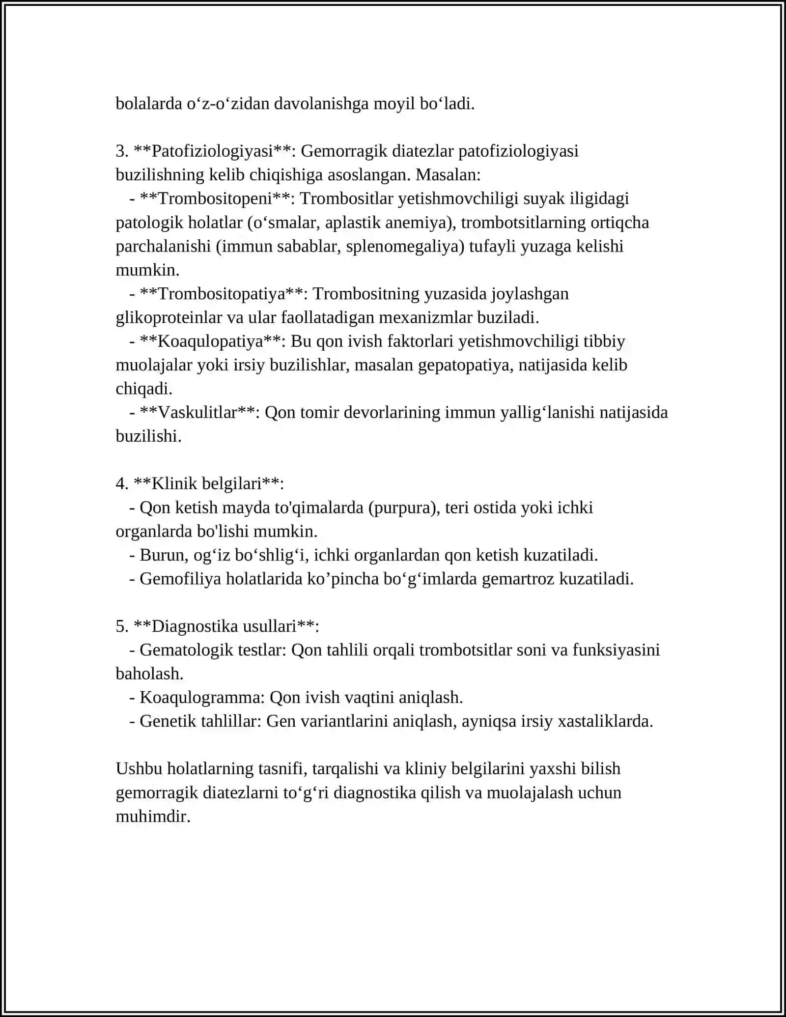 GEMORRAGIK DIATEZLARNING KOʻRINISHLARI 4