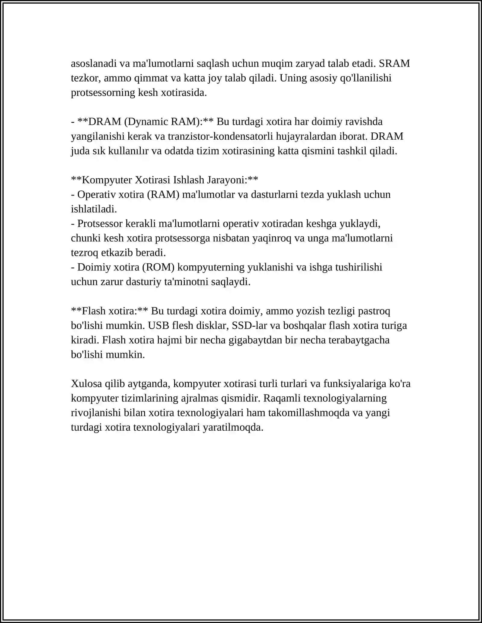 Kompyuterning Xotirasi va Uning Turlari 4