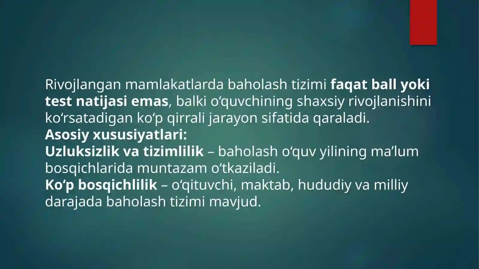 Rivojlangan mamlakatlarda ta’lim tizimidan nazorat qilish va baholashning zamonaviy ko‘rinishlari 4