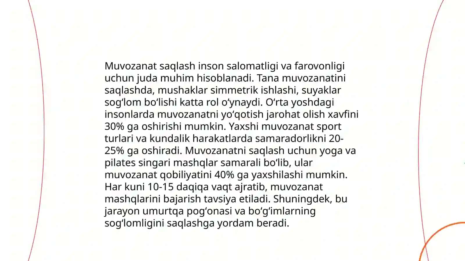 Muvozanat saqlash mashqlarini bajarish 4