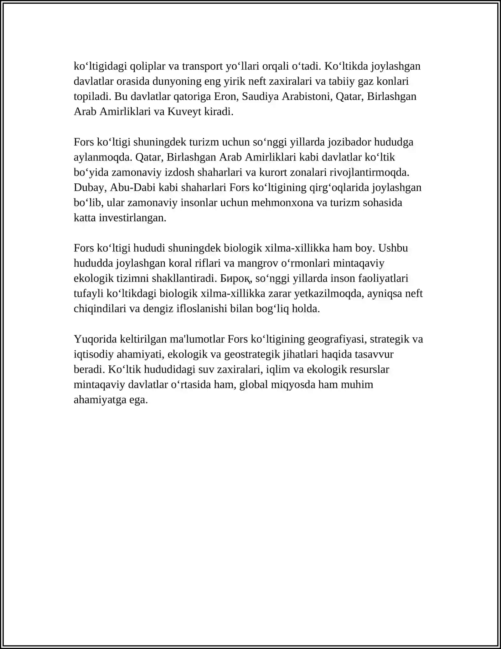 FORS QO‘LTIG‘I ARAB DAVLATLARI 4