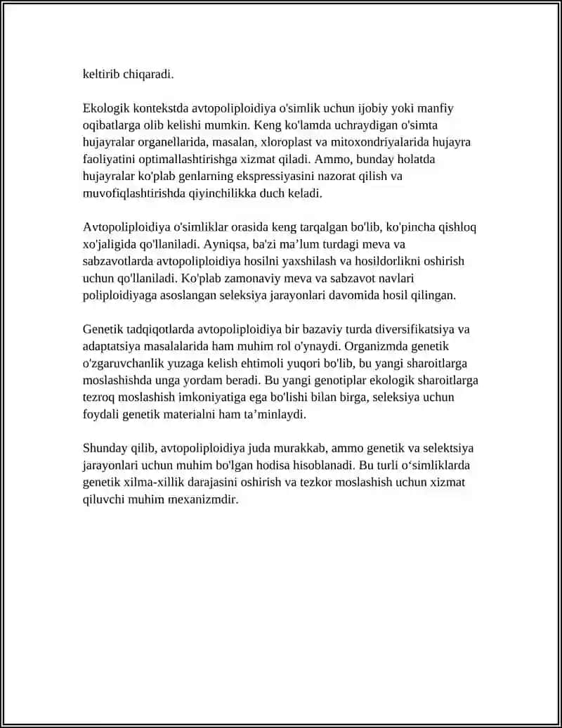 AVTOPOLIPLOIDIYA VA ALLOPOLIPLOIDIYA 4