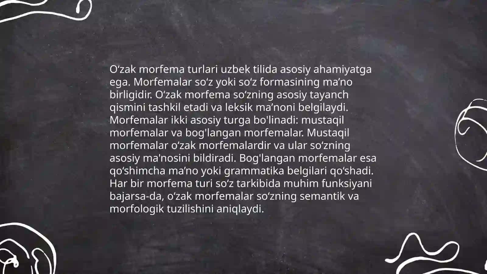 Morfemika. Oʻzak va affiksal morfema 4