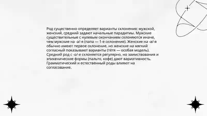 Вариативность в системе современного склонения существительных 4
