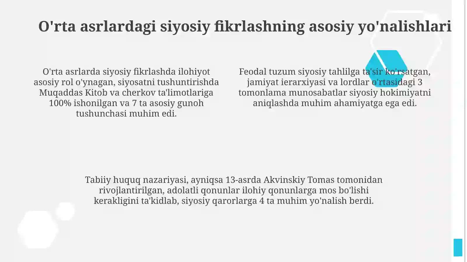 O‘rta asrlarda va yangi davrda siyosiy tahlilning ildizlari 4