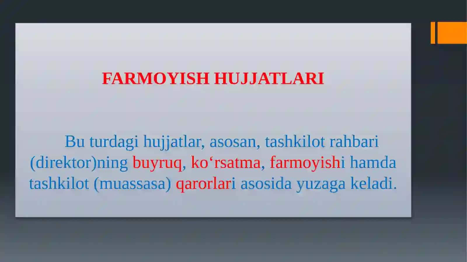FARMOYISH HUJJATLARI 4