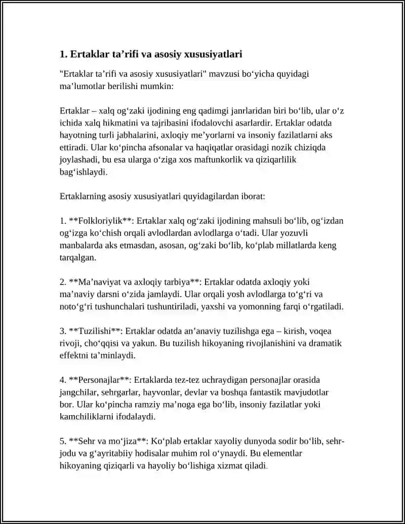 ERTAKLAR VA UNING BADIYATI 4