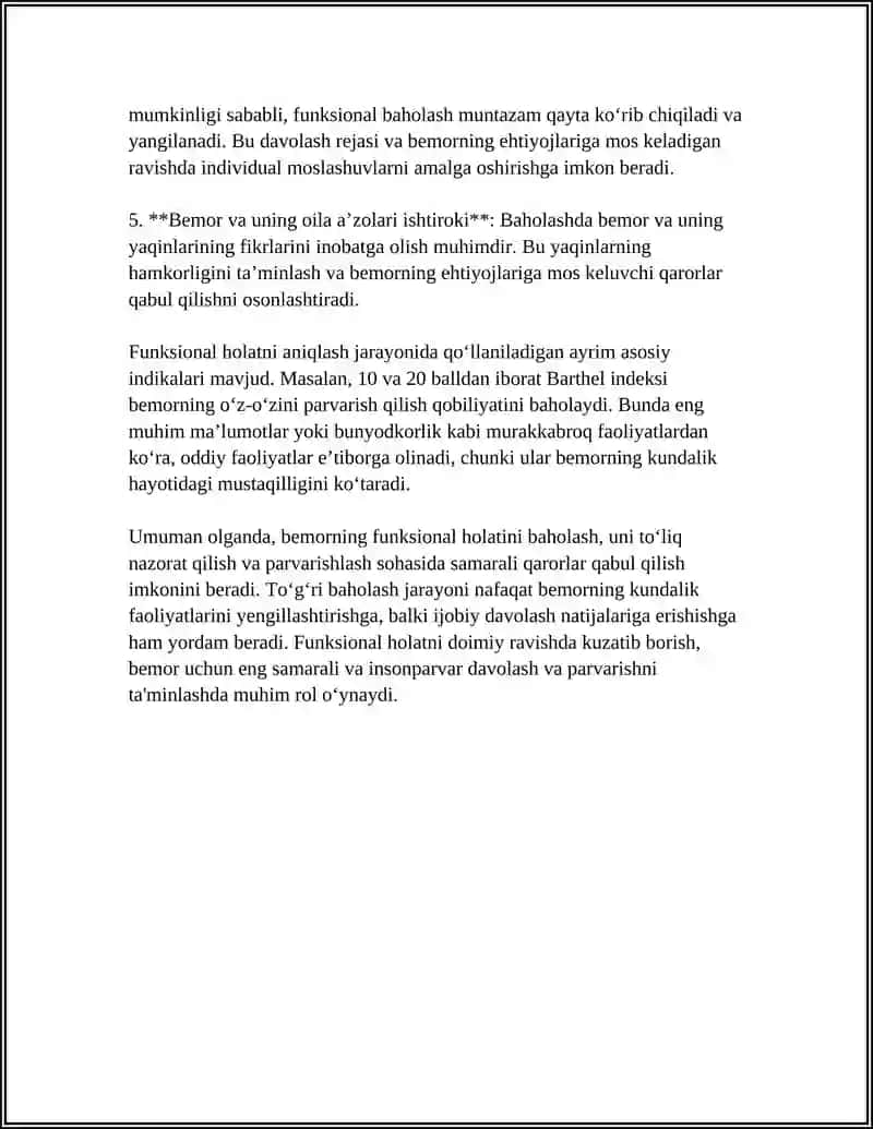 Bemorlarni Funktsional Holatini Baholash 4