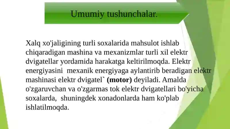 ELEKTR MASHINALAR HAQIDA TUSHUNCHA 4