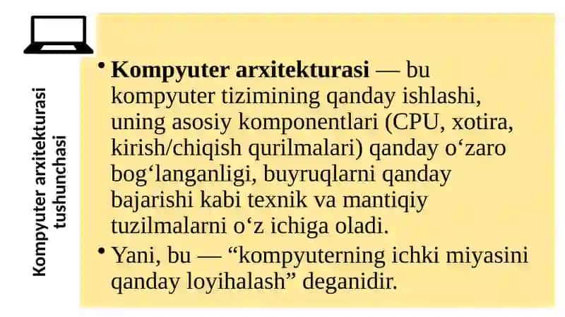 Zamonaviy kompyuterlarning arxitekturasi va tuzilmasi 4