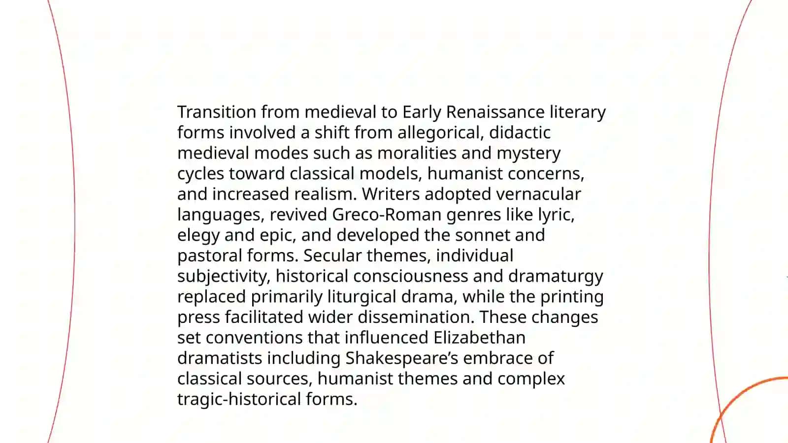 EARLY RENAISSANCE PERIOD. LITERATURE OF RENAISSANCE PERIOD, TRAGEDIES AND HISTORICAL CHRONICLES OF WILLIAM SHAKESPEARE 4