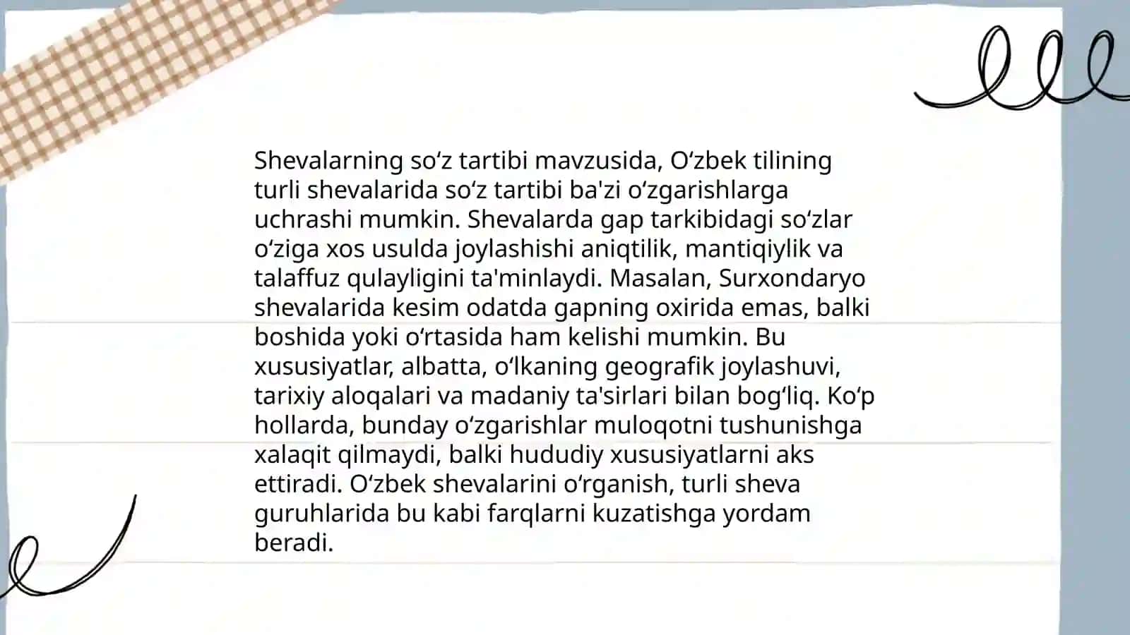 Shevalarning sintaktik xususiyatlari 4