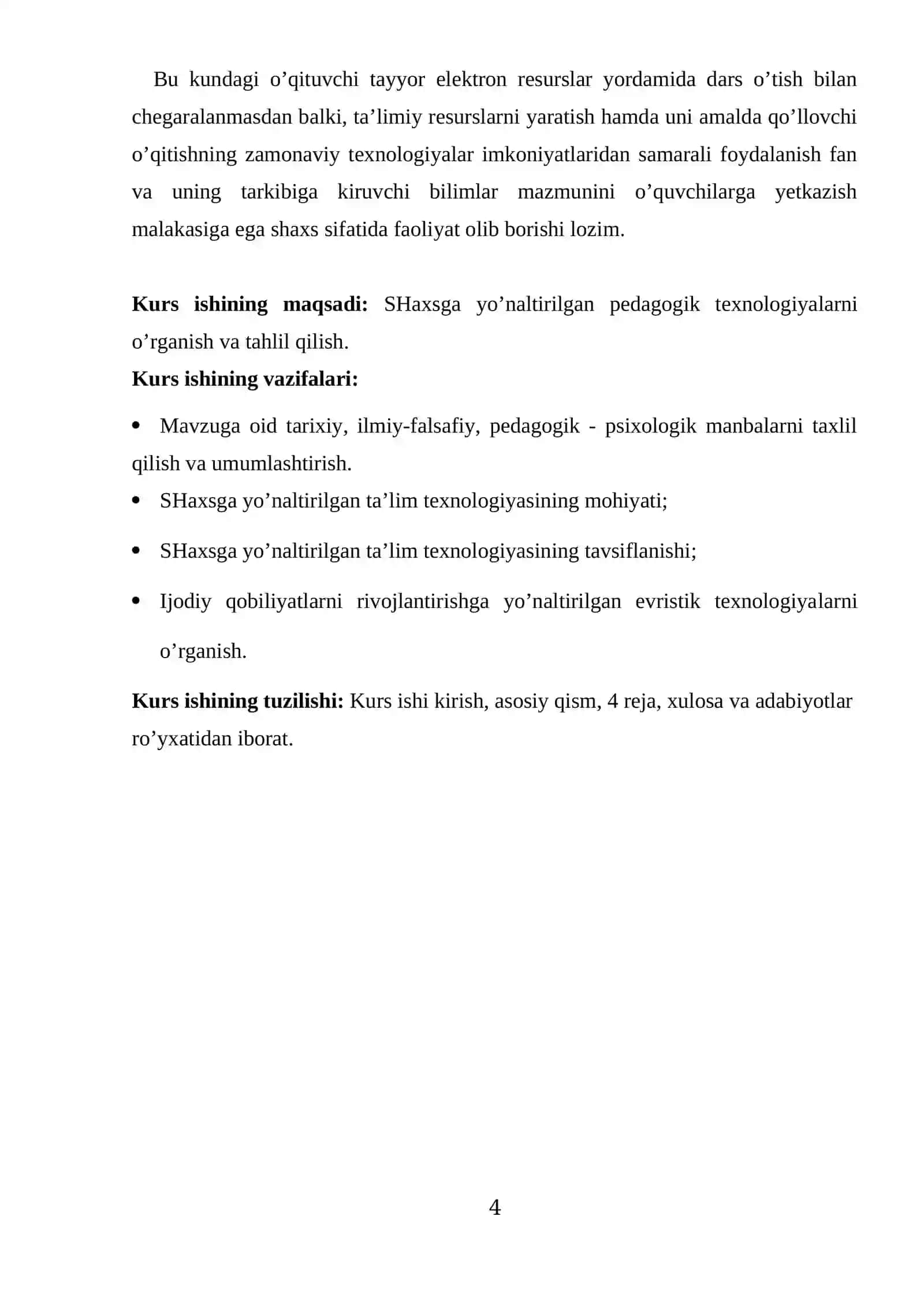 SHaxsga yo’naltirilgan pedagogik texnologiyalar 4
