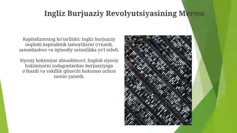 Angliyada kapitalizmning g'alaba qilishi va ingliz burjuaziya ingqilobi 4