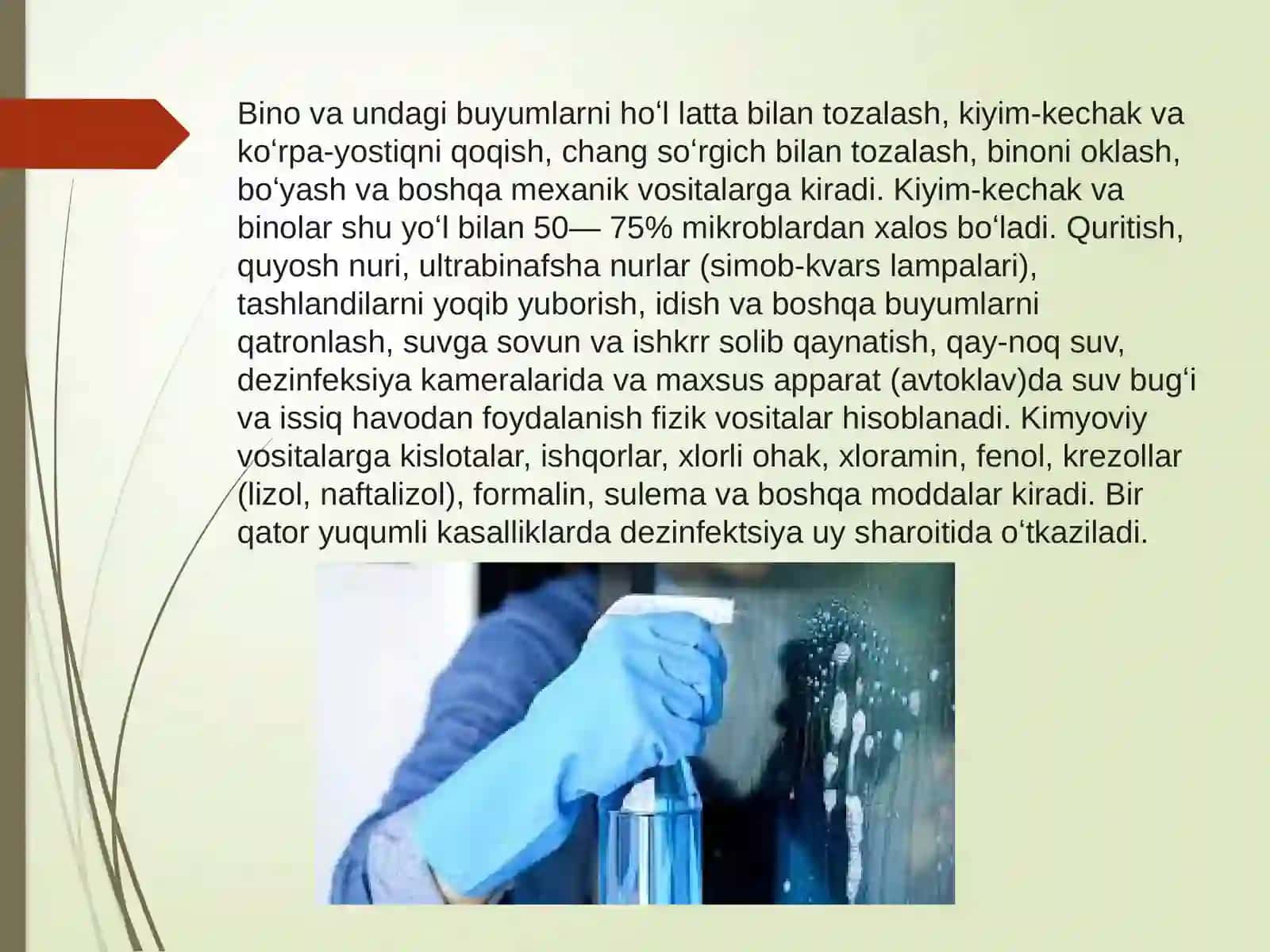 Dezinfektsiya, dezinsektsiya, deratizatsiya, sterilizatsiya 4