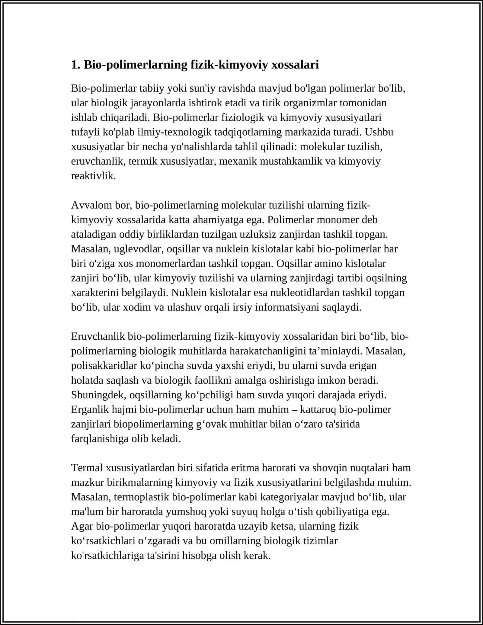 BIOPOLIMERLARNING FIZIK VA KIMYOVIY XOSSALARI 4
