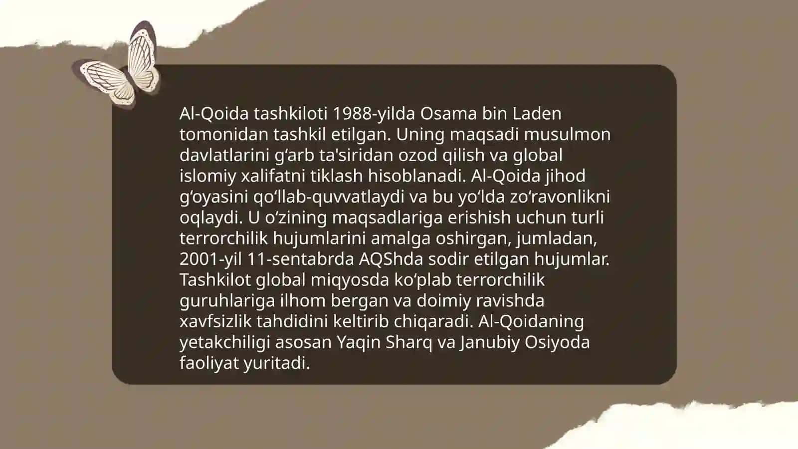 Al-Qoida diniy ekstremistik va terroristik tashkiloti 4