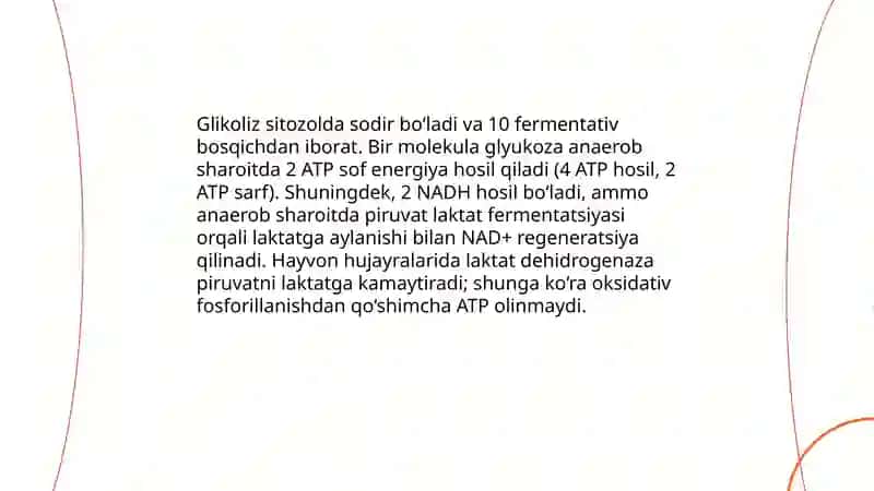 Metabolizm jarayonida energiya hosil bulishi va sarflanishi Xushmurodova Ruxshona 4