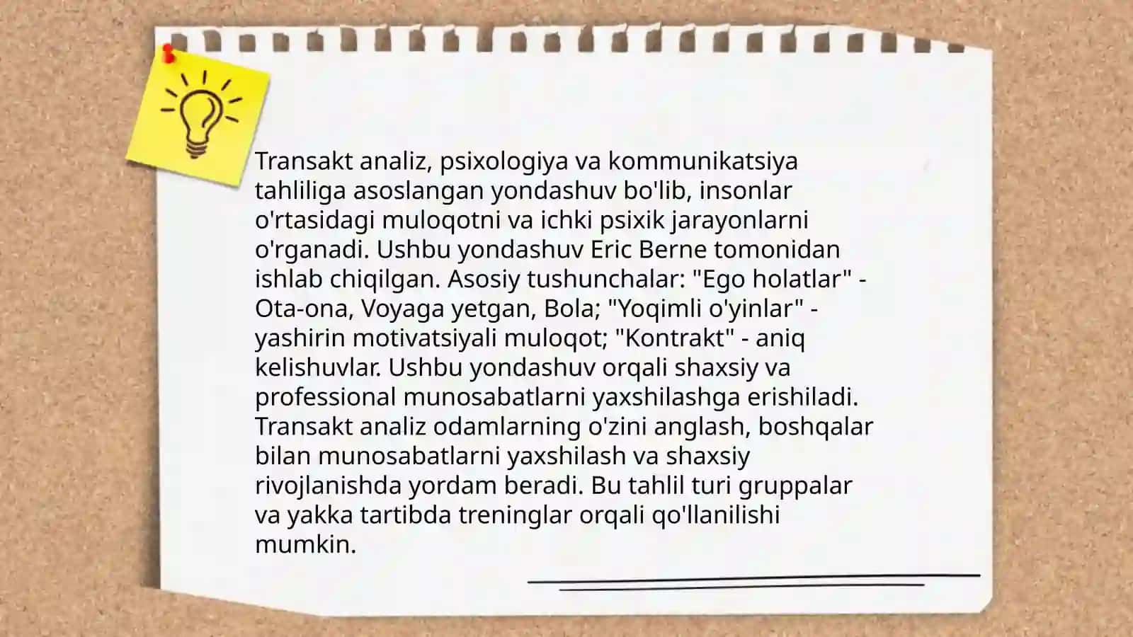 Transakt analiz va uning ahamiyati. Art- terapiya. Biblioterapiya 4