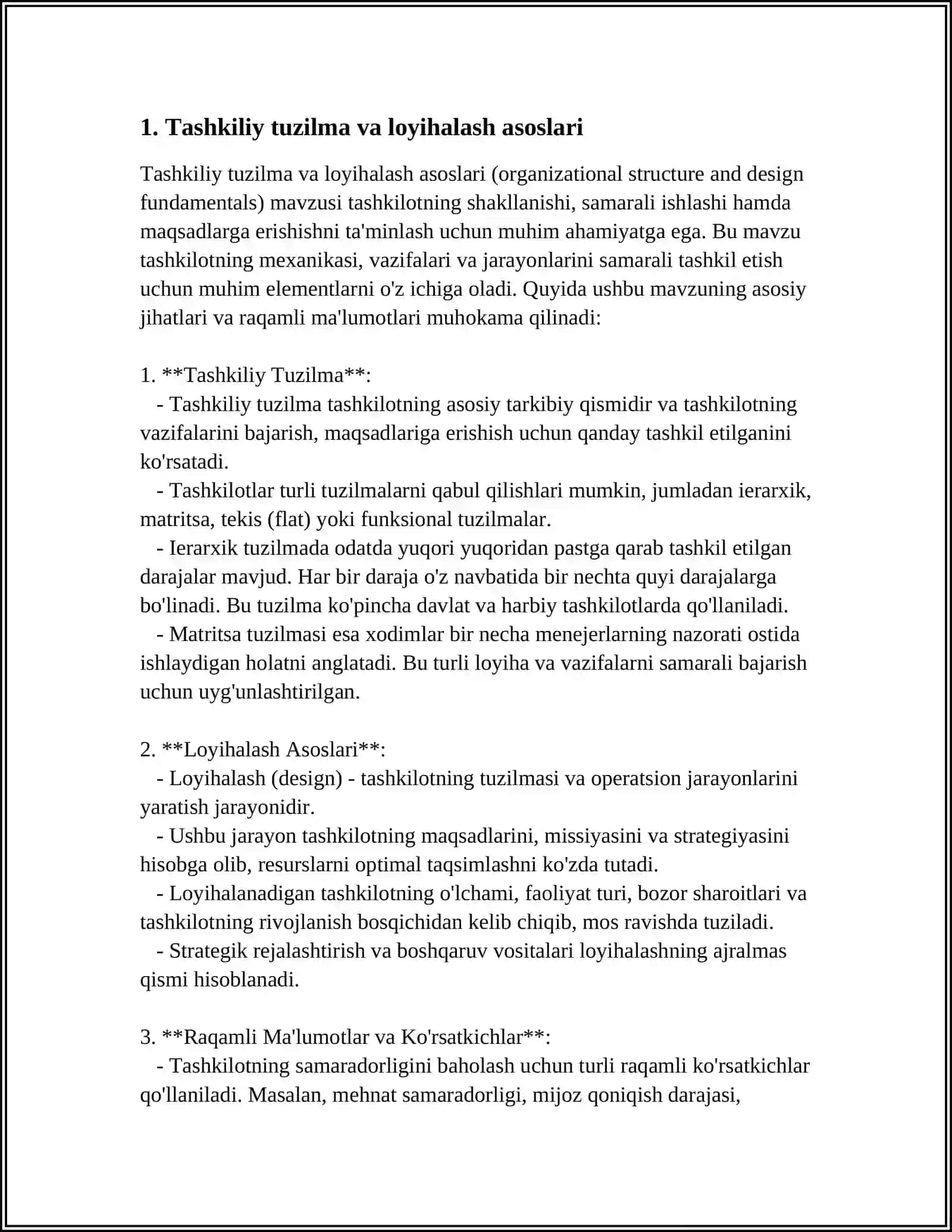 BOSHQARUVNING TASHKILIY TUZILMALARINI LOYIHALASHTIRISH 4