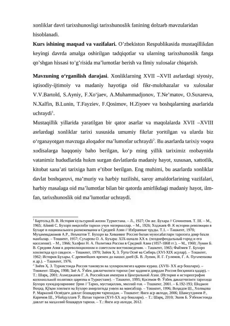 XVII-XVIII ASRLARDA BUXORO XONLIGIDA TARIXNAVISLIK 4