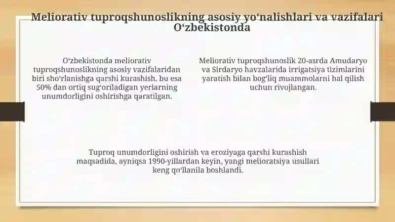 O'zbekistonda meliorativ tuproqshunoslik fanining rivojlanishi 4