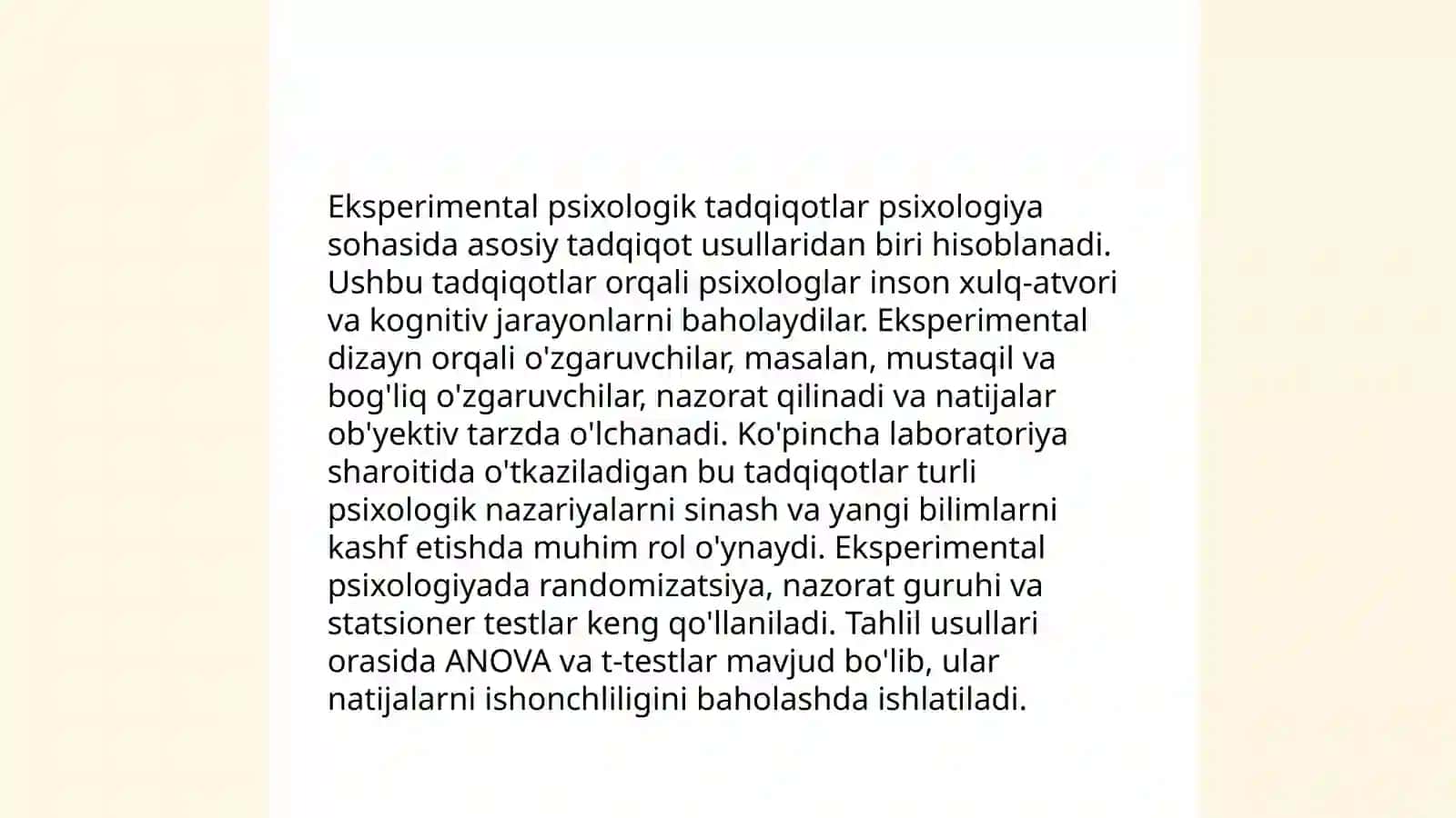 Ontogenez psixologiyasining metodlari 4