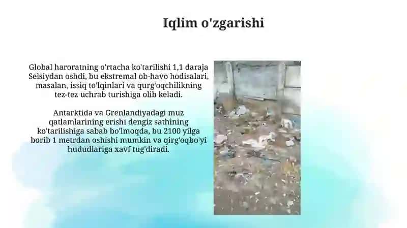 Hozirgi kundagi dolzarbEkologikmuammolar 4