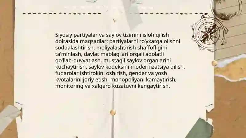Konstitutsiyaviy islohotlar va huquqiy tizimni takomillashtirish 4