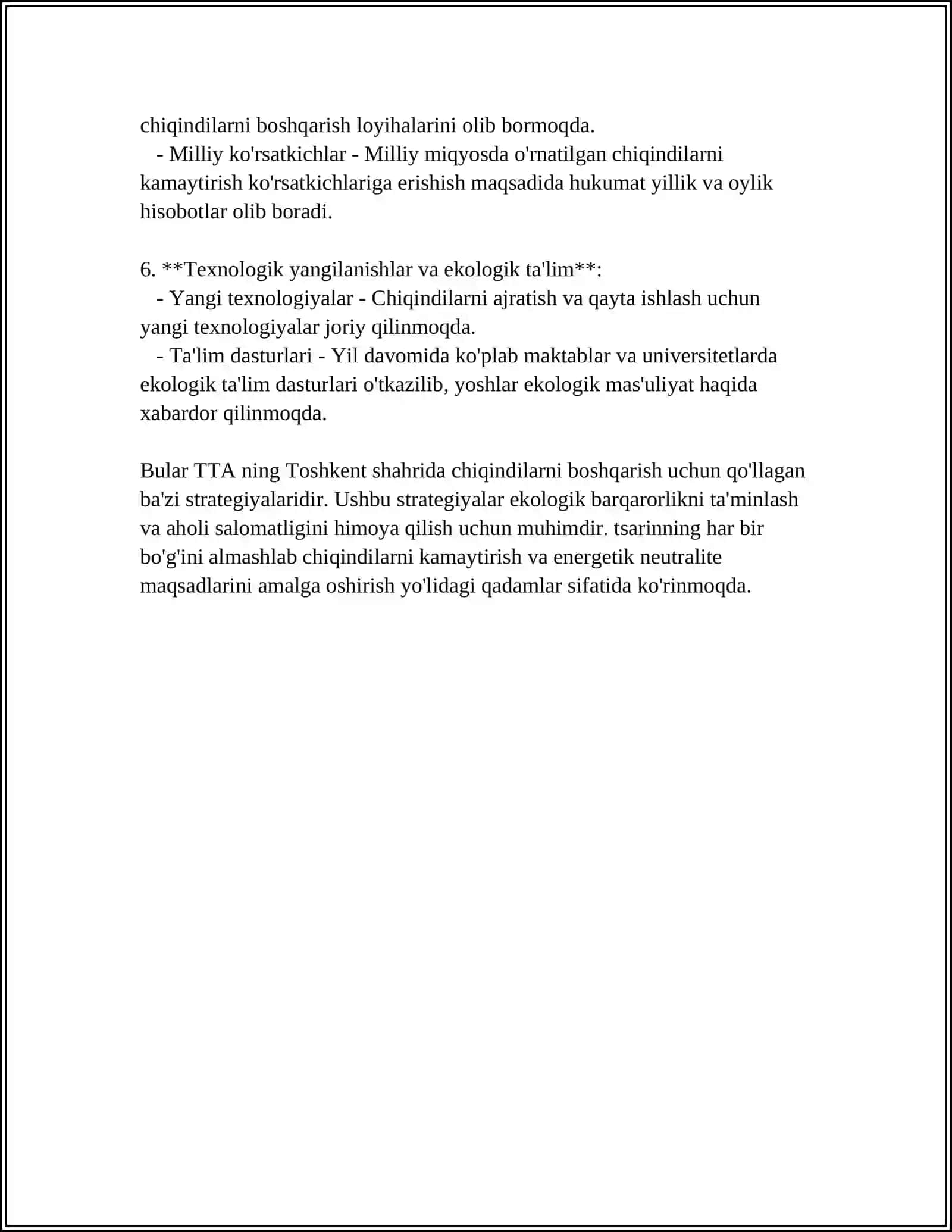 TTA DAN AJRALADIGAN CHIQINDILAR VA TARAM SIFATINI ANIQLASH 4