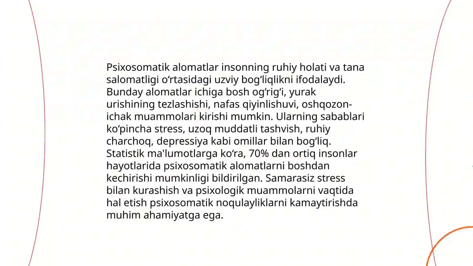 Psixosomatik buzilishlar konsultatsiyasi 4