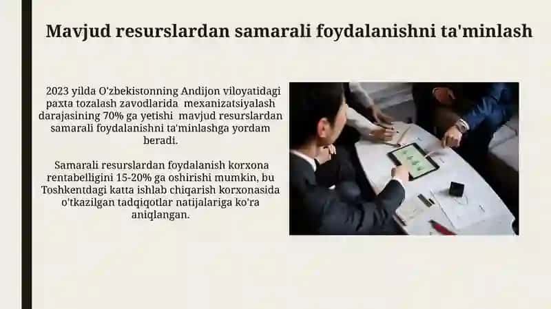 Korxonaning asosiy vositalaridan foydalanish ko'rsatkichlarini aniqlash 4