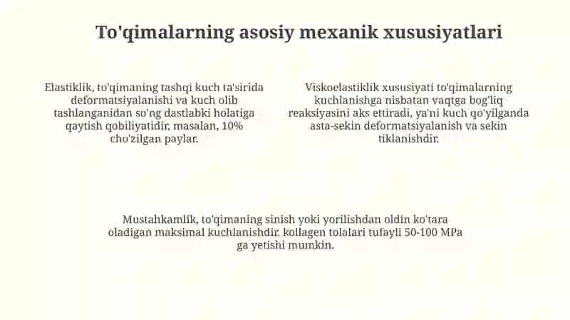 Biologik to'qimalarning mexanik xususiyatlari 4