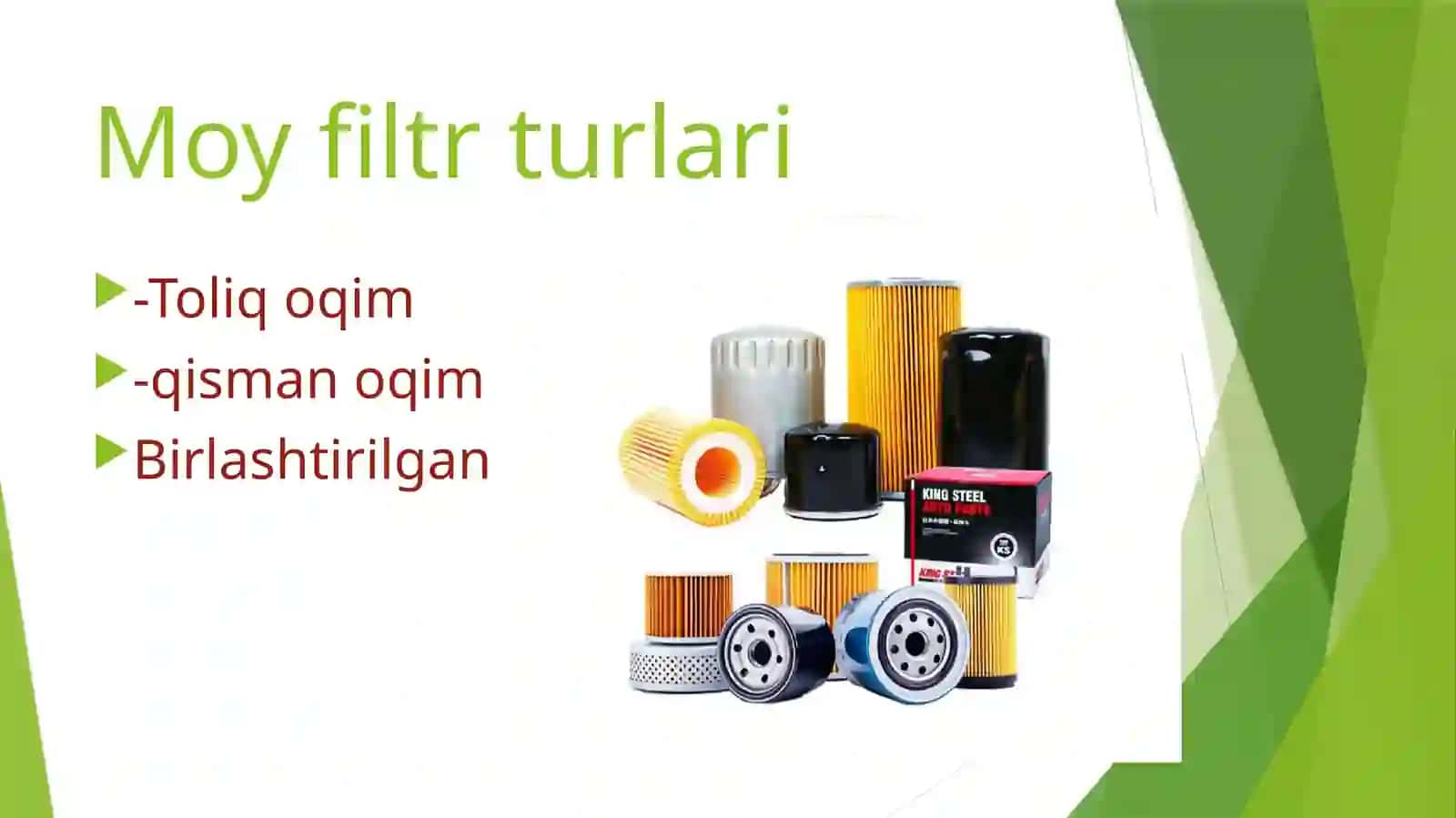 Moy filtrlari va ularning turlari 4