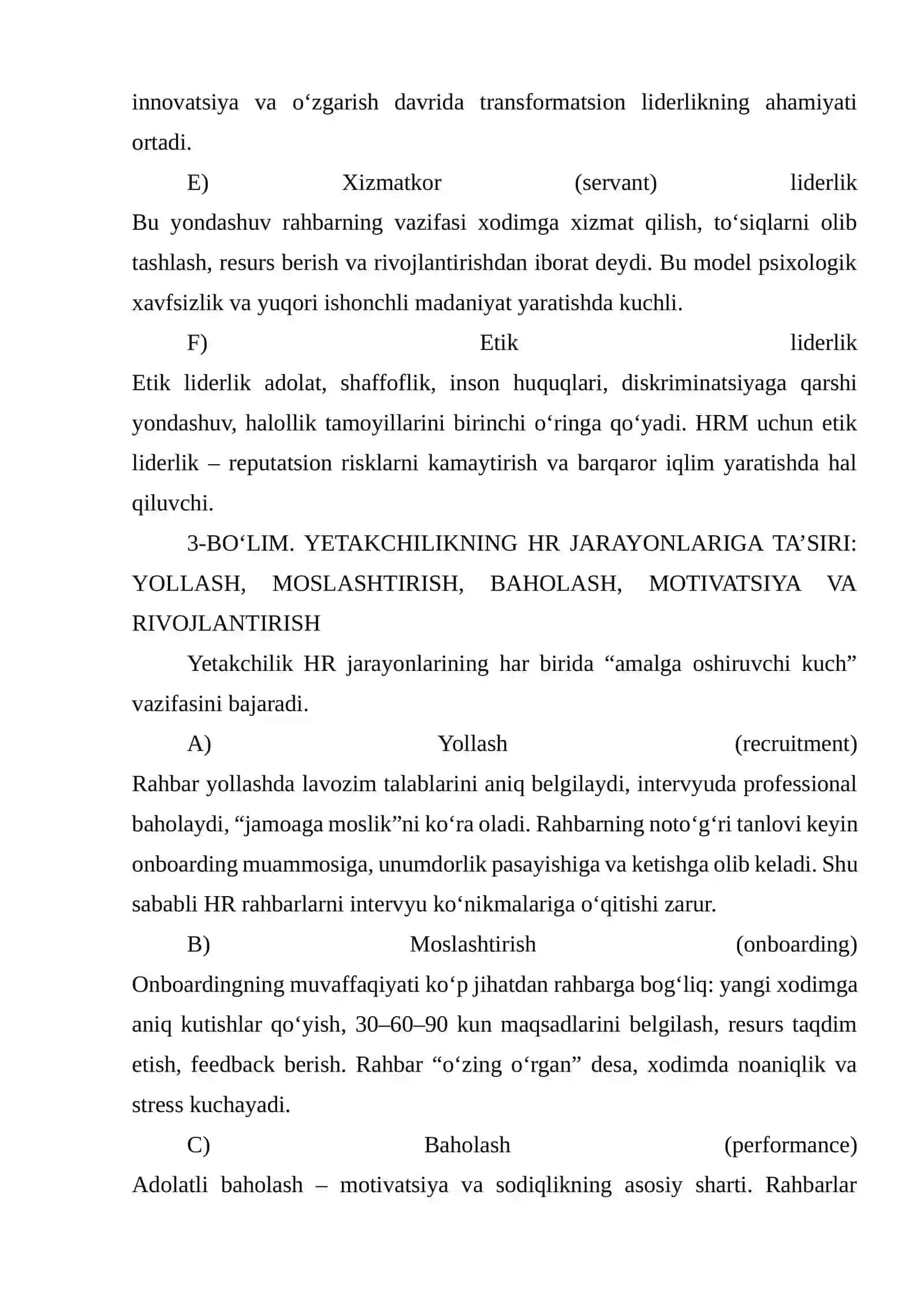 Inson resurslarini boshqarishda yetakchilik 4