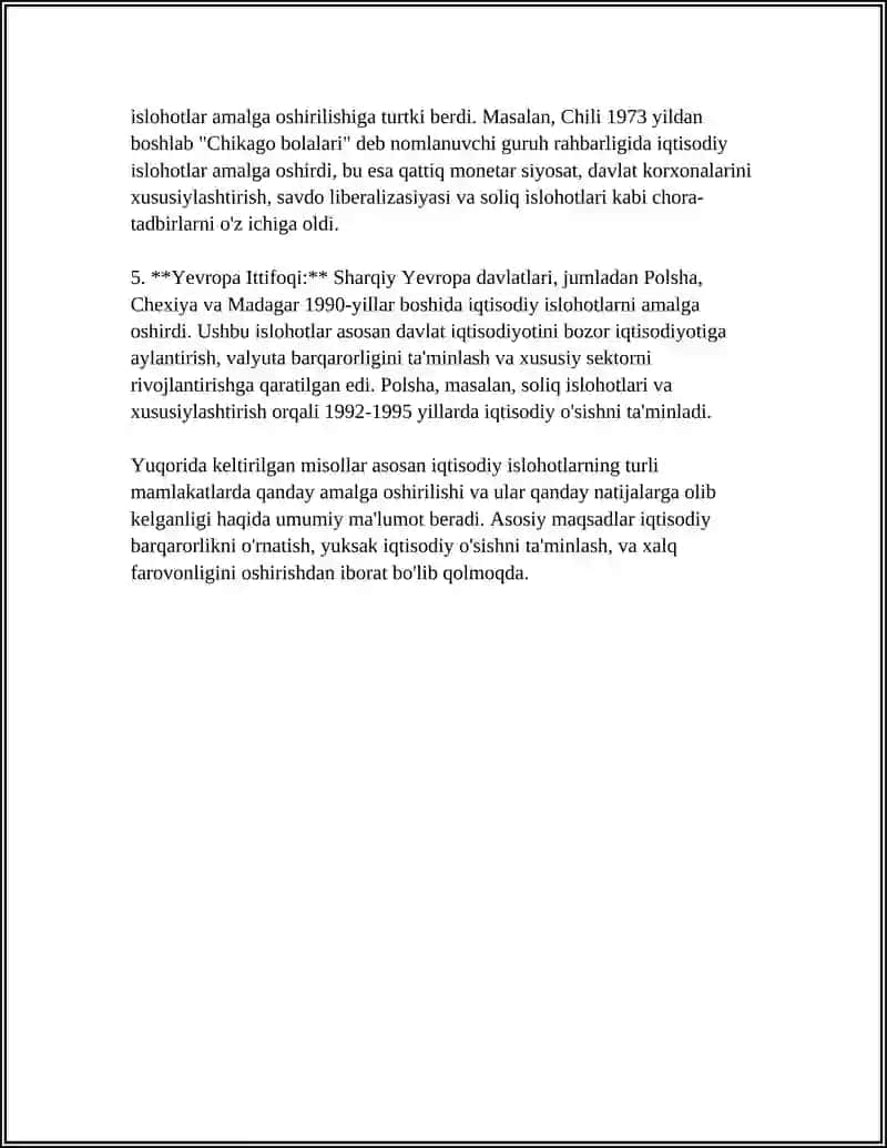 Iqtisodiy islohotlarning tarixiy asoslari va maqsadlari 4