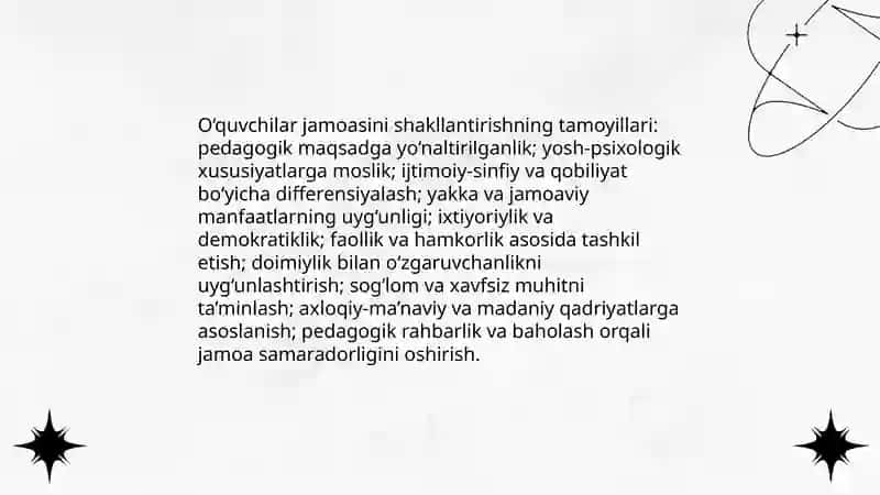O‘quvchilar jamoasi - yaxlit pedagogik jarayonning asosiy shakli 4