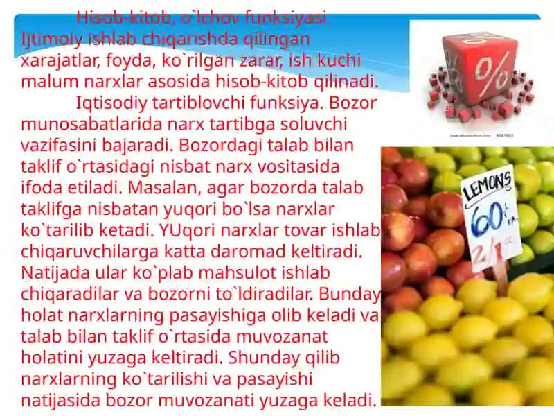 Raqobat va narxlarning shakllanishi 4