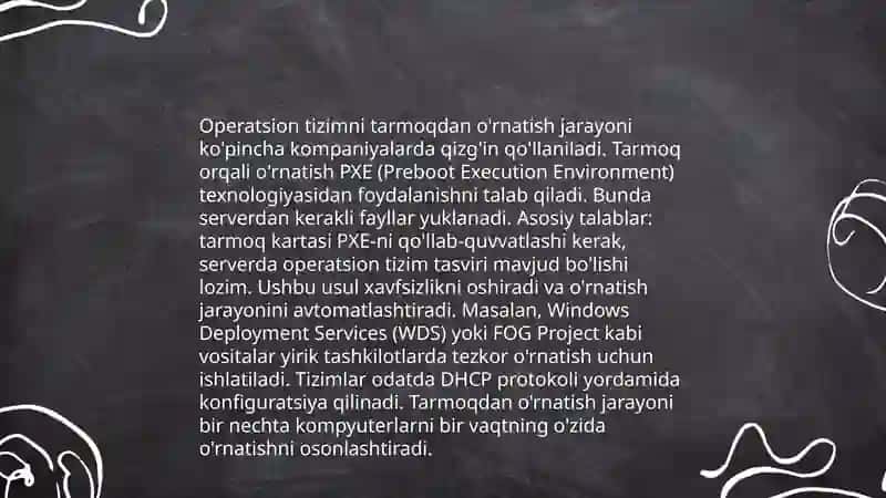 Operatsion sistemani turli usullar bilan oʻrnatish 4