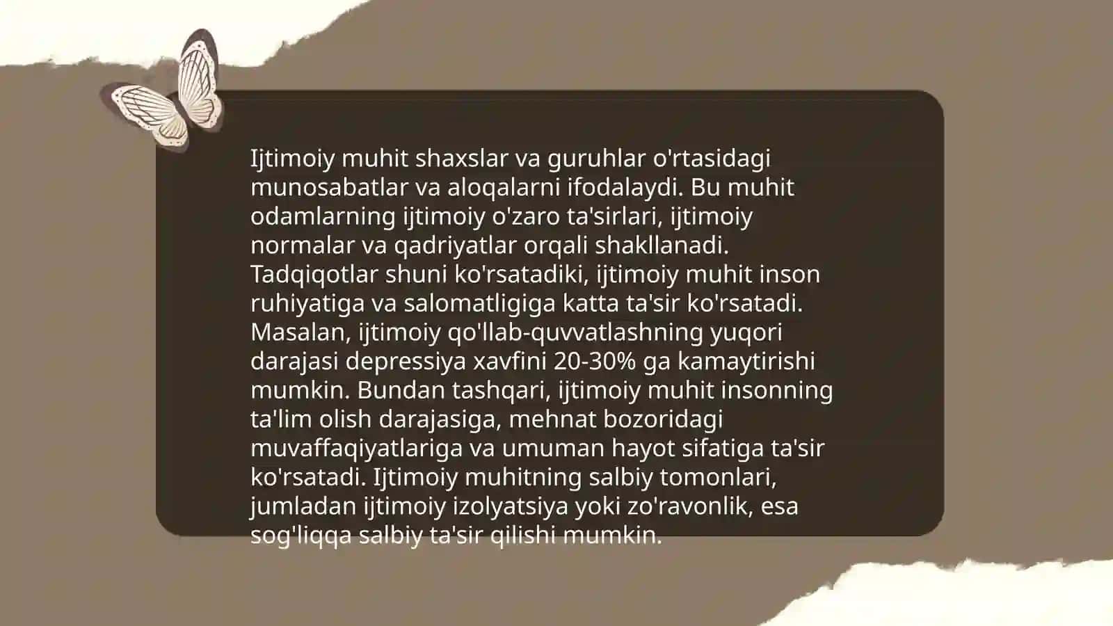 Odamning shakllanishida roʻl oʻynaydigan ijtimoiy va biologik omillar 4