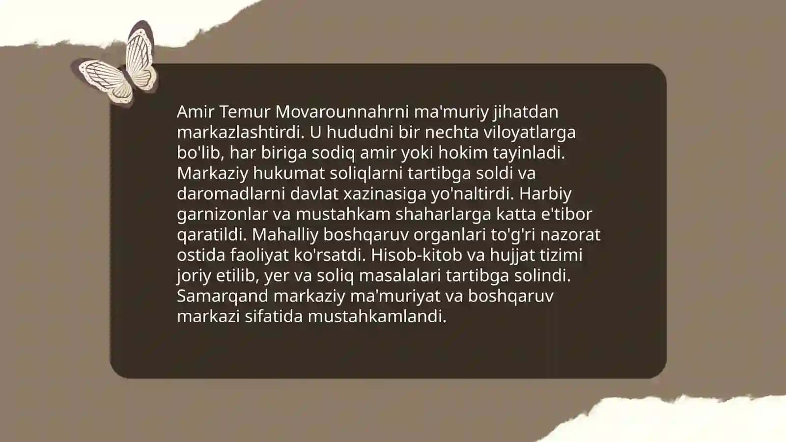 Amir Temur Movarounnahr hukmdori 4