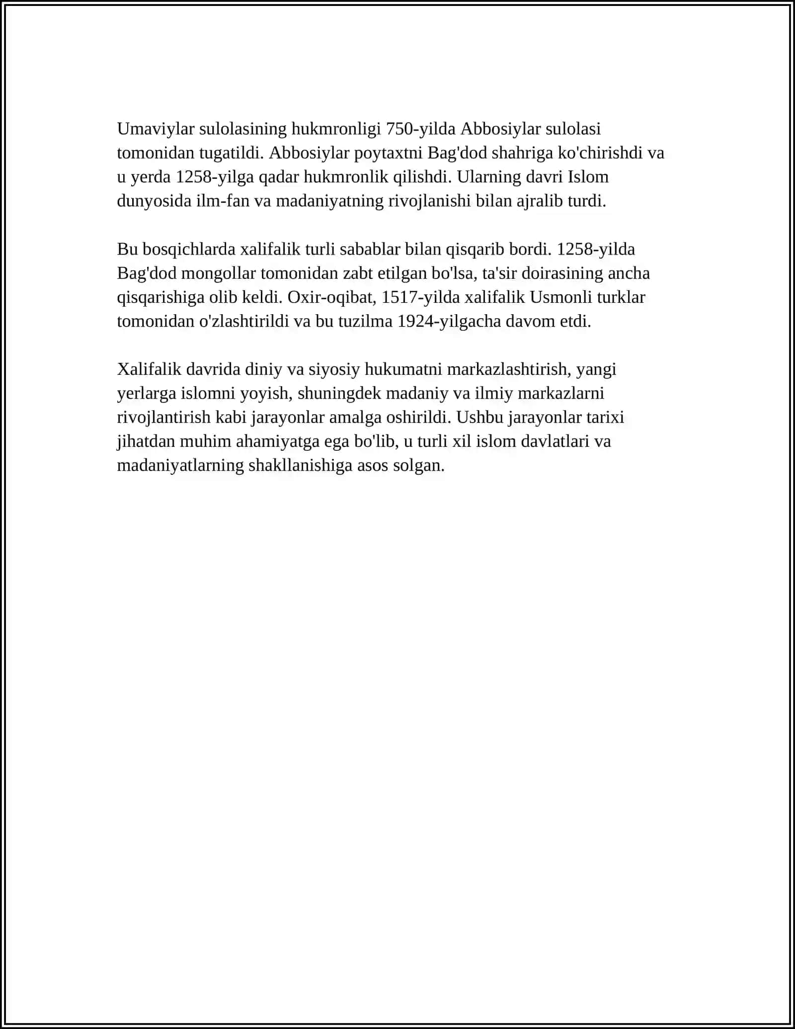 ILK O'RTA ASRLARDA SHARQ ARAB XALIFALIGI 4