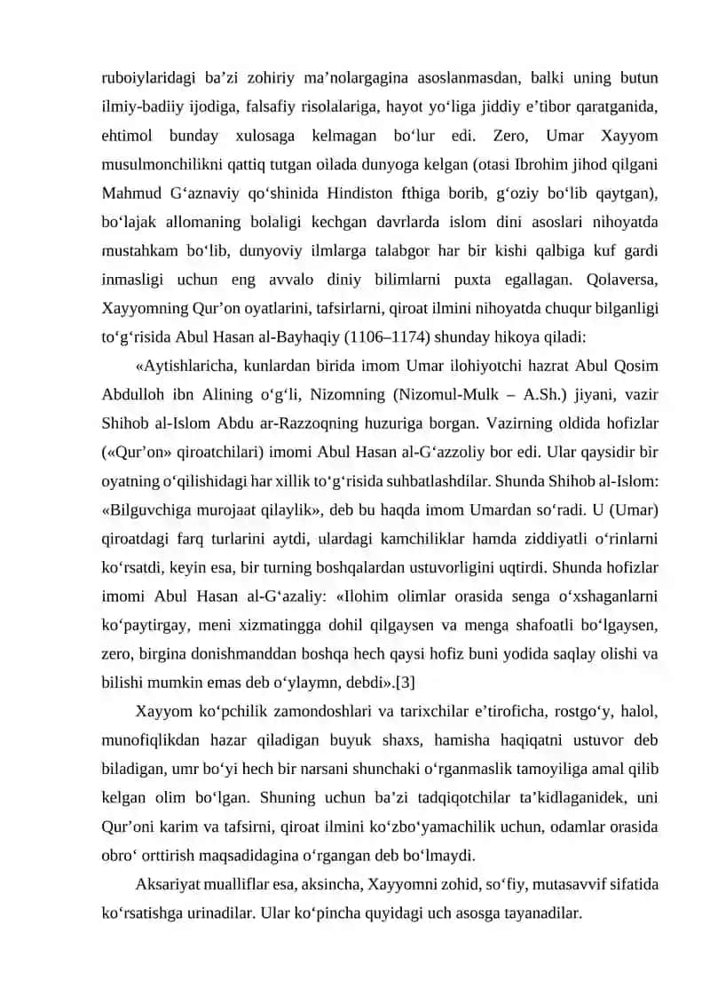 UMAR XAYYOMNING TA'LIM TARBIYAGA OID FIKRLARI 4
