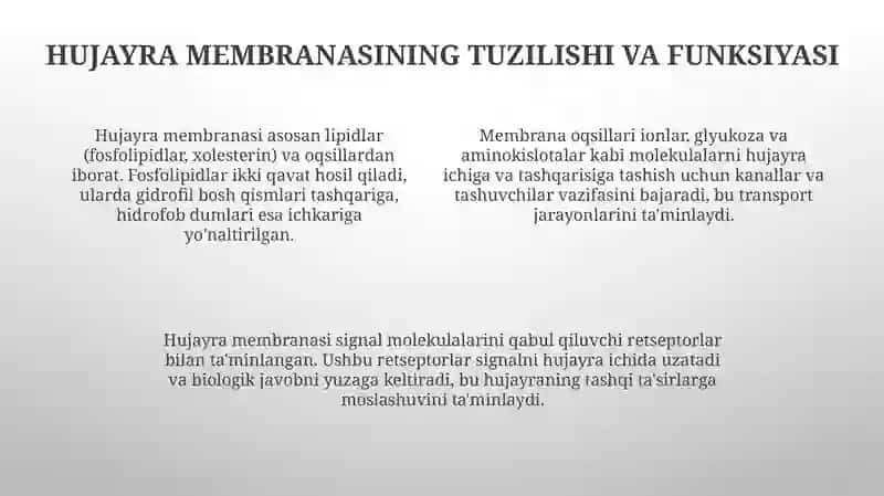 Hujayraning tuzilishi va uning vazifalari 4