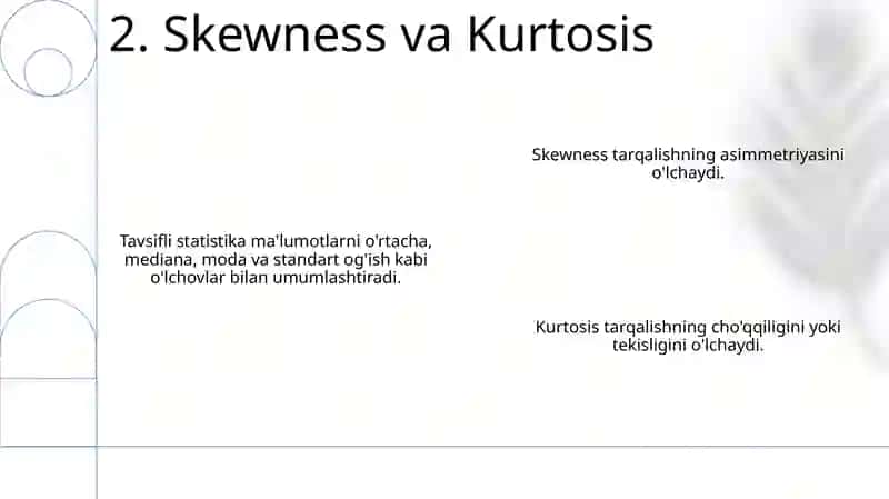 Tavsifiy statistikalar tahlili 4