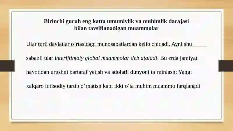 Globallashuv globalistika va barqaror taraqqiyotning ustuvor yo'nalishlari 4