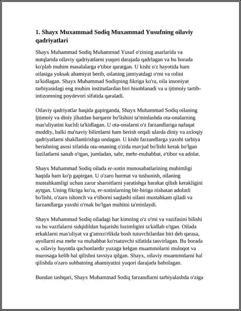 SHAYX MUXAMMAD SODIQ MUXAMMAD YUSUFNING BAXTIYOR OILA 4