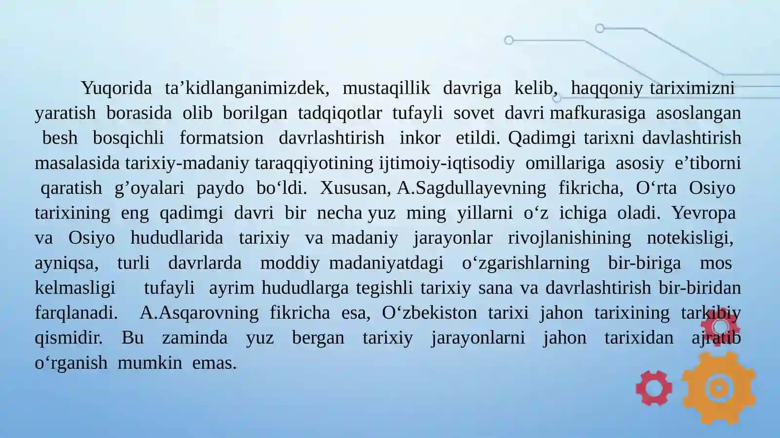 QADIMGIVAILKO’RTAASRLARDAVLATCHILIGI:ASOSIYBOSQICHLARIVAO’ZIGAXOSXUSUSIYATLARI 4