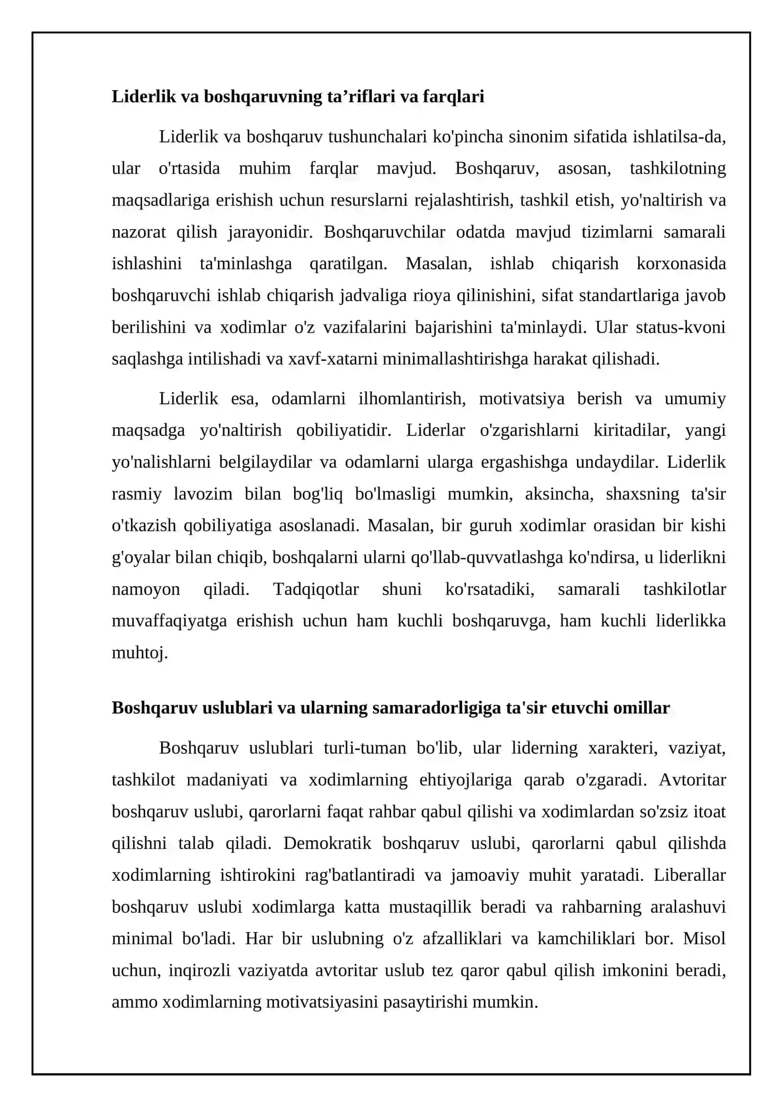 Ledirlik va rahbarlik usullari 4